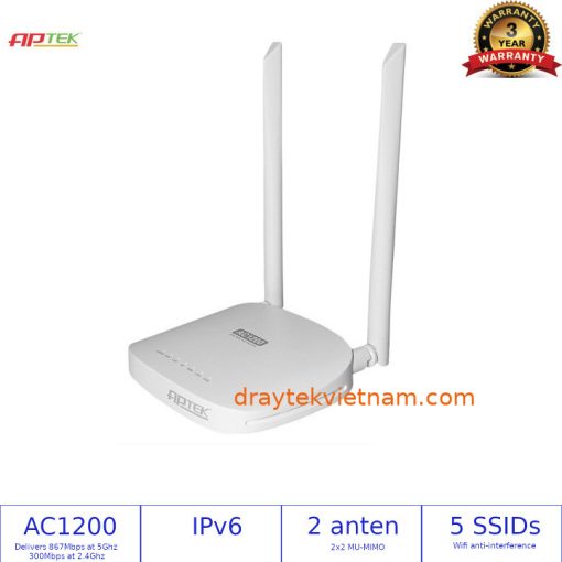 router wifi aptek a12 ac1200 1